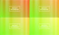 four sets of yellow, orange and light green vertical gradient background. abstract, simple, minimal and colorful concept