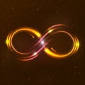 Shining infinity symbol