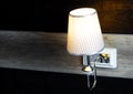 shining lamp in bedroom Royalty Free Stock Photo