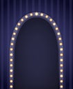 Shining light arch on the blue striped background Royalty Free Stock Photo