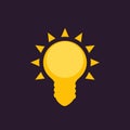 Shining light bulb icon Royalty Free Stock Photo