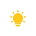 Shining light bulb icon, vector Royalty Free Stock Photo