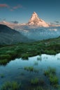 Shining peak of Matterhorn Royalty Free Stock Photo