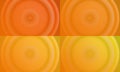 four sets of abstract background with circles. orange, yellow and gold. simple, blur, modern and color Royalty Free Stock Photo