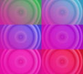 six sets of abstract background with radial gradient and circle stripes. simple, blur, modern and color Royalty Free Stock Photo