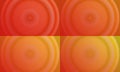 four sets of abstract background with circles. orange, yellow and red. simple, blur, modern and color Royalty Free Stock Photo