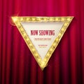 Shining retro triangular light banner