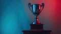 The shining metallic trophy.AI generated image Royalty Free Stock Photo