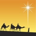 Shining star of Bethlehem. Royalty Free Stock Photo