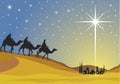 Shining star of Bethlehem. Royalty Free Stock Photo