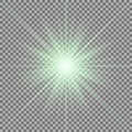 Shining star on transparent background