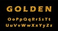 Shining textured golden font set. part 2