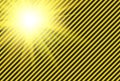 Shining warning black and yellow diagonal lines