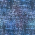 Shining water blue squares mosaic kaleidoscope