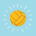 Shining water polo. Sport card. Hand drawn vector illustration