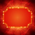 Shining waves background with retro casino light banner
