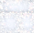 Shining winter backgrounds with snowflakes. Royalty Free Stock Photo