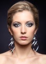 Shining woman face makeup Royalty Free Stock Photo