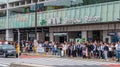 Shinjuku Station in Tokyo - a busy railway station - TOKYO, JAPAN - JUNE 17, 2018