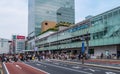 Shinjuku Station in Tokyo - a busy railway station - TOKYO, JAPAN - JUNE 17, 2018