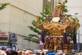 2017 05 28. SHINJUKU TOKYO JAPAN. People are carrying a portable shrine on their shoulders and walking around shinjuku city