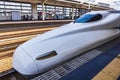 Shinkansen train entering in Himeji train station