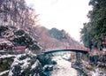 Shinkyo Bridge crosses over Daiya river