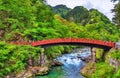 Shinkyo, Sacred Bridge, main way to the Futarasan Shrine in Nikko Royalty Free Stock Photo