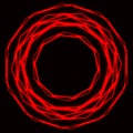 Shinning laser red magic circles