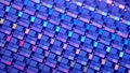 Shinning light over 6` silicon wafer. Macro