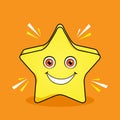 Shinning Star Mascot Cartoon Design