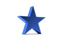 Blue Star Symbol. 3D Render Illustration