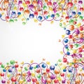 shinny rainbow color boll frame glossy background