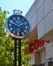 Shinola City Clock near Cobo Center in Detroit, MI Royalty Free Stock Photo