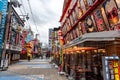 Shinsekai neighbourhood in south Osaka downtown Minami area, famous for many restaurants, shops, bars and pachinko parlours 18