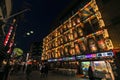 Shinsekai osaka japan street view at night with colorful neon lights