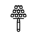 shinto bells shintoism line icon vector illustration Royalty Free Stock Photo
