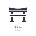 shinto icon. isolated shinto icon vector illustration from religion collection. editable sing symbol can be use for web site and