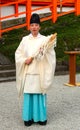 Shinto priest in Kasuga Taisha shrine, Nara, Japan