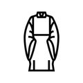 shinto priest robe shintoism line icon vector illustration Royalty Free Stock Photo