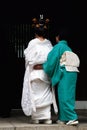 Shinto religious wedding ceremony. Royalty Free Stock Photo