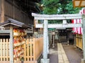 Shinto shine small inner courtyard in Tokyo, Japan.