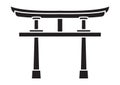 Shinto shrine gate or torii flat vector icon for apps or websites Royalty Free Stock Photo