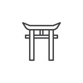 Shinto Shrine outline icon