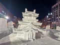 Shinto shrine Sapporo snow Festival 2024