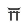 Shinto Shrine vector icon