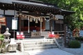 shinto temple (hie shrine) in a religious complex in yamadera - japan Royalty Free Stock Photo