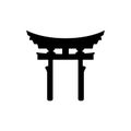 Shinto Torii gate religious symbol simple icon