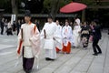 Shinto wedding ceremony at Meiji shrine in Tokyo