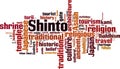 Shinto word cloud Royalty Free Stock Photo